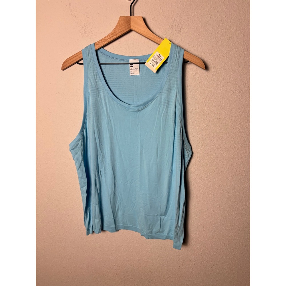 ☀️All in Motion Womens XXL Seamless Core Tank Blue Denim Activewear Top NWT
